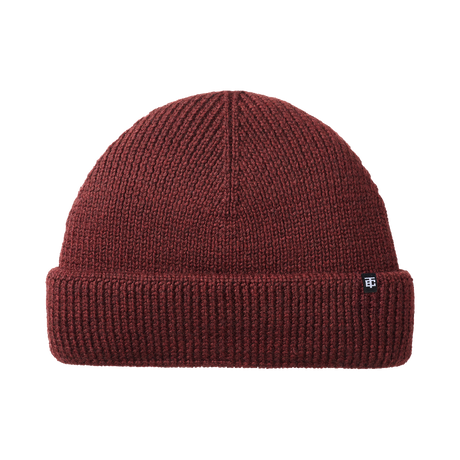 Cho Fisherman Beanie aus Merino in Maroon Red (Kastanienrot)