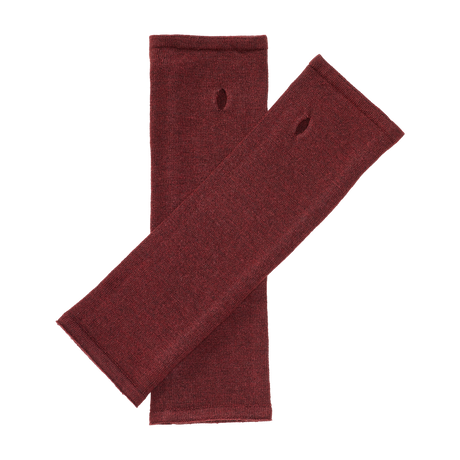 Kyu Merino Armstulpen in Maroon Red (Kastanienrot)