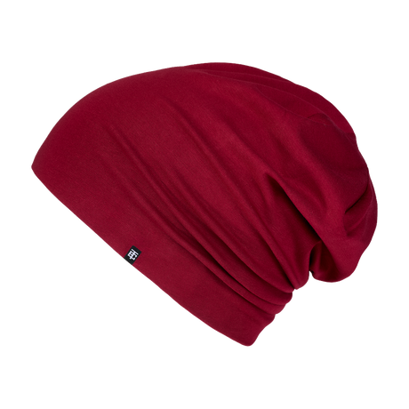 Yun Baumwoll Slouch Beanie in Bordeaux Red (Bordeauxrot)