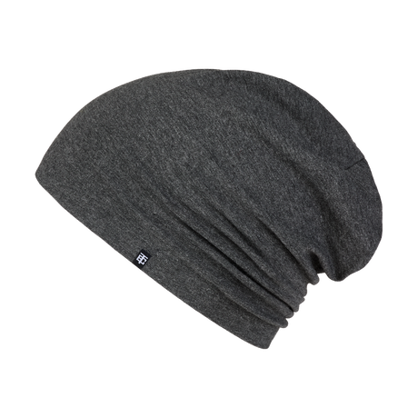 Yun Baumwoll Slouch Beanie in Heather Lava Grey (Dunkelgrau meliert)