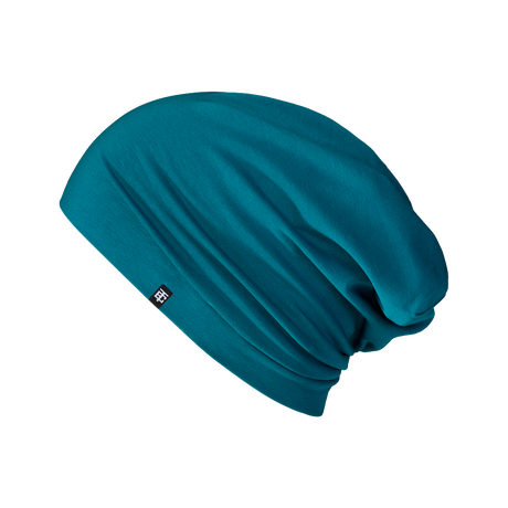 Yun Baumwoll Slouch Beanie in Petrol Blue (Petrol)