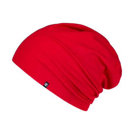 Yun Baumwoll Slouch Beanie in Front Door Red (Rot)