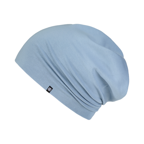 Yun Baumwoll Slouch Beanie in Stone Blue (Graublau)