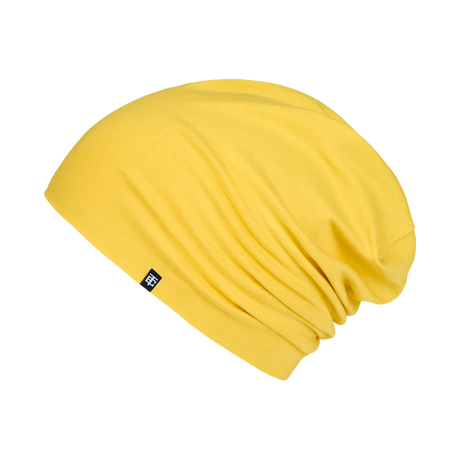 Yun Baumwoll Slouch Beanie in Bumblebee Yellow (Gelb)