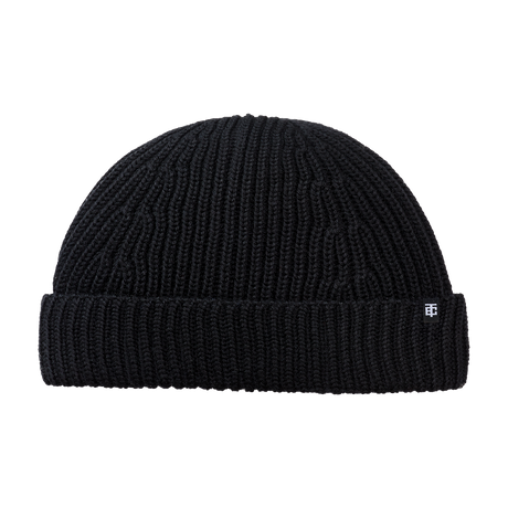 Oki Docker Mütze aus Merino in Deep Black (Schwarz)