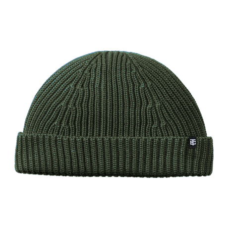 Oki Docker Mütze aus Merino in Mossy Olive (Olivgrün)