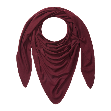 Yui Merino Dreieckstuch in Bordeaux Red (Bordeauxrot)