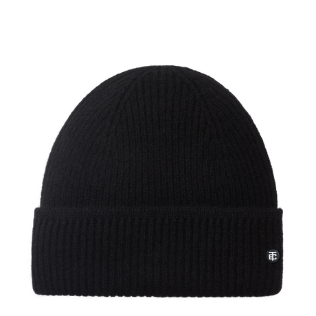 Ena Kaschmir Beanie in Deep Black (Schwarz)