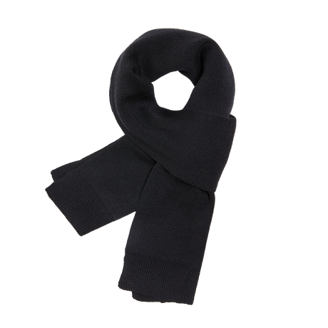 Jin kurzer Merino Schal in Deep Black (Schwarz)