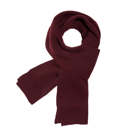 Jin kurzer Merino Schal in Bordeaux Red (Bordeauxrot)