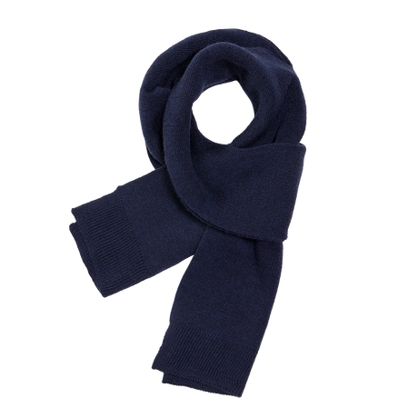 Jin kurzer Merino Schal in Navy Blue (Marineblau)