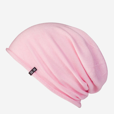 Umi Merino Slouch Beanie in Ice Cream Pink (Rosa) – Seitenansicht